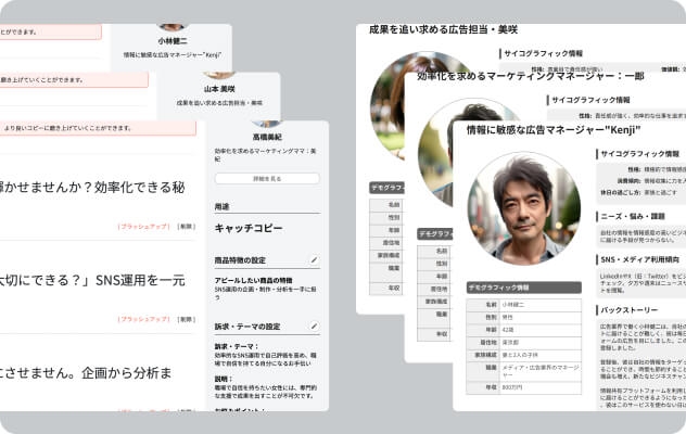 ペルソナ生成から広告作成まで驚きの速度
